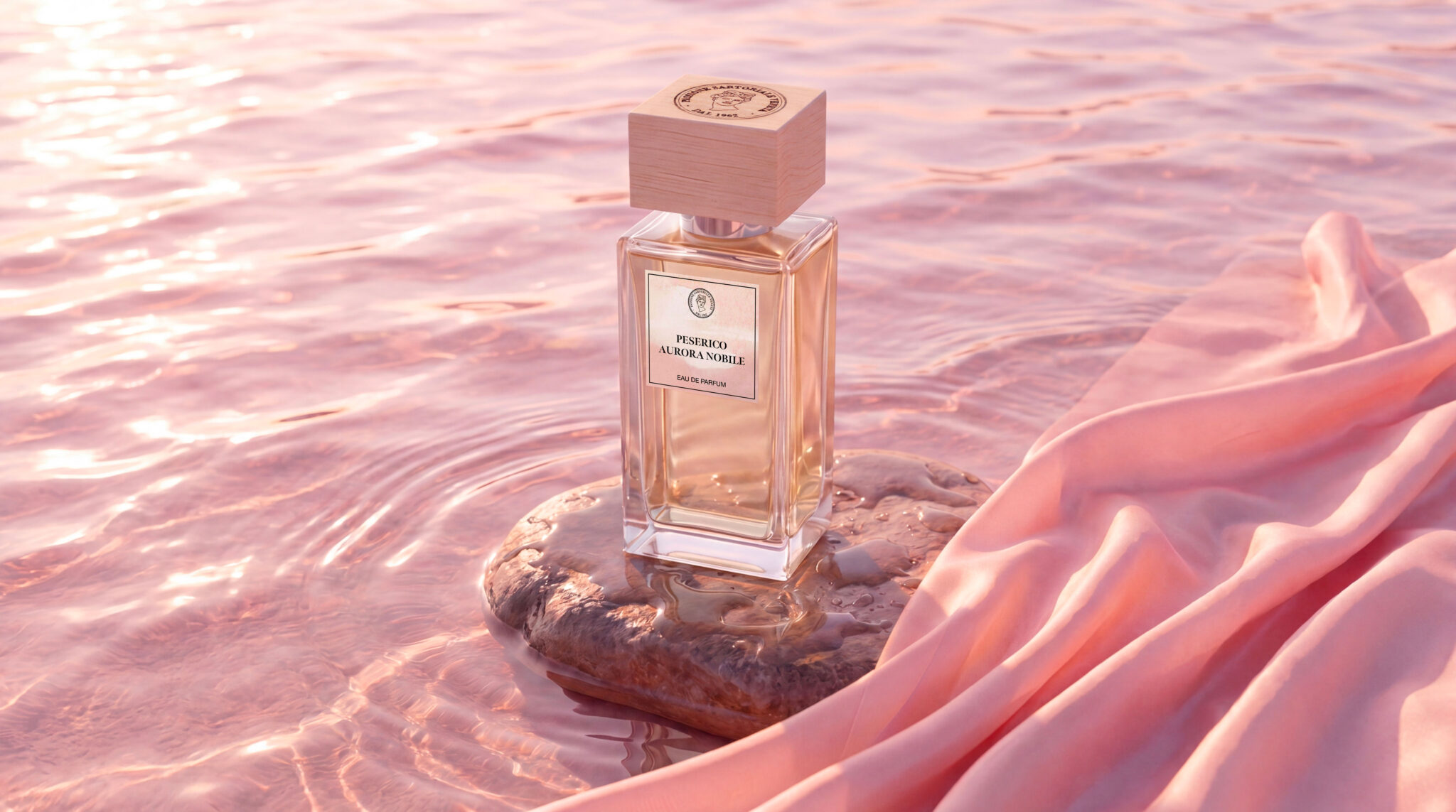 immagine ai generate per la campagna di profumi di Peserico